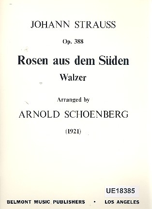 Rosen aus dem Sden op.388 fr Streichquartett, Harmonium und Klavier Partitur