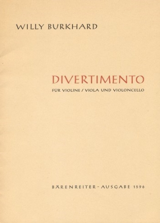 DIVERTIMENTO FUER STREICHTRIO STIMMEN