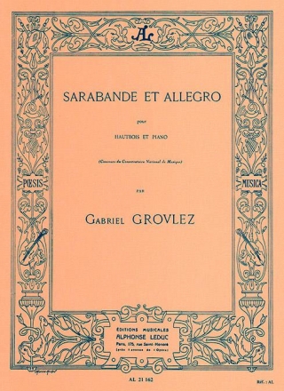 Sarabande et allegro pour hautbois et piano