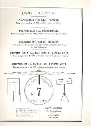 Preparation for Sight-Reading 7 Progressive reading of 600 written scores for drums