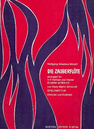 Die Zauberflte fr 1-4 Violinen und Klavier,   Spielpartitur Erzhler ad lib.