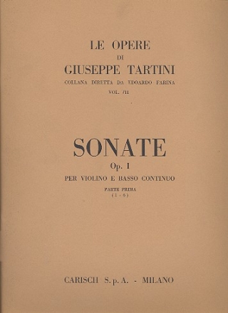 Sonate op.1 vol..1 (nos.1-6) per violino e bc