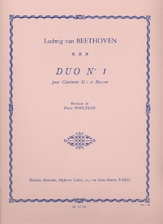 DUO NO.1 POUR CLARINETTE EN SIB ET BASSON    -PARTITION+2PARTIES-