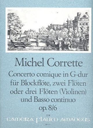 Concerto comique G-Dur op.8,6 fr 3 Flten (3 Violinen, 2 Flten und Blockflten) und Bc