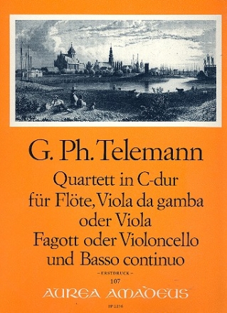 Quartett C-Dur fr Flte, Viola da gamba (Viola), Fagott (Violoncello) und Bc