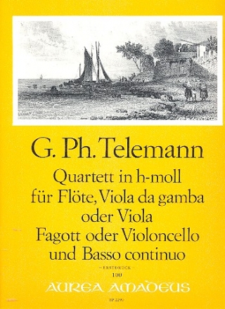 Quartett h-Moll fr Flte, Viola da gamba (Viola), Fagott (Violoncello) und Bc