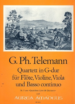 Quartett G-Dur Nr.6 fr Flte, Violine, Viola und Bc