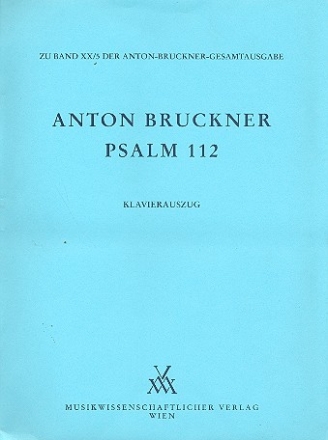Psalm 112 fr Doppelchor und Orchester Klavierauszug