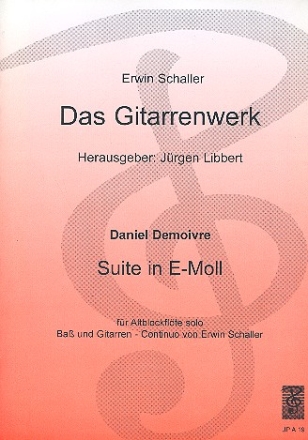 Suite e-Moll fr Altblockflte und Gitarre