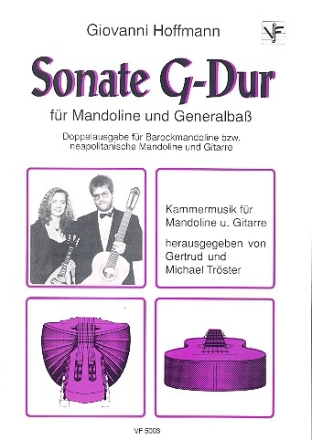 Sonate G-Dur fr Barockmanoline/ neapolitanische Mandoline und Gitarre Partitur und 3 Stimmen