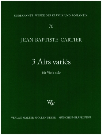3 airs varis  fr Viola solo