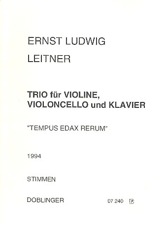 Tempus edax rerum fr Klaviertrio Stimmen