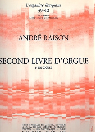 Second livre d'orgue vol.1 pour orgue