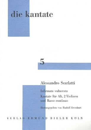 Infirmata vulnerata  fr Alt, 2 Violinen und Bc Partitur und Stimmen