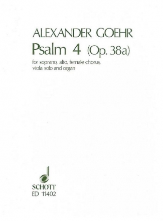 Psalm 4 op.38A for soprano, alto, female chorus, viola and organ Partitur