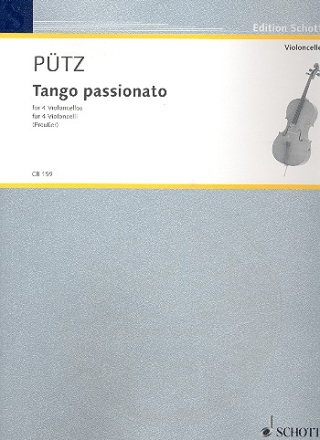 Tango passionato fr 4 Violoncelli Partitur und Stimmen