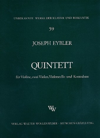 Quintett fr Violine, 2 Violen, Violoncello und Kontraba Stimmen