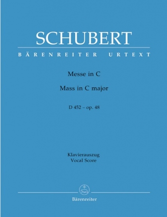 Messe C-Dur op.48 D452 fr Soli, Chor und Orchester Klavierauszug