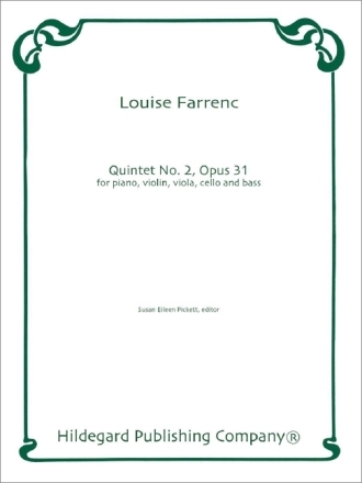 Quintett Nr.2 op.31 fr Klavier, Violine, Viola, Violoncello, Ba Stimmen