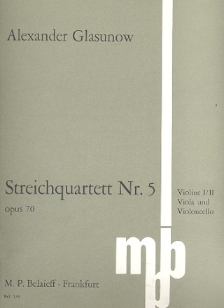 Streichquartett Nr.5 op.70 fr Streichquartett Stimmen