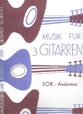 Andantino op.54 fr 3 Gitarren Partitur und Stimmen