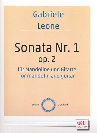 Sonate Nr.1 op.2 für Mandoline und Gitarre Partitur und 2 Stimmen