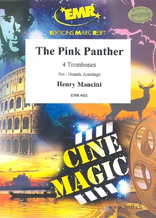 The Pink Panther for 4 trombones score and parts