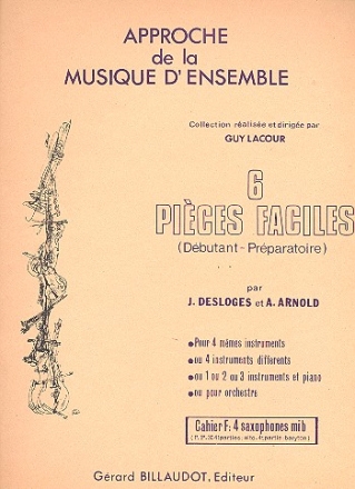 6 pices faciles pour 4 saxophones parties