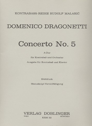 Concerto A-Dur Nr.5 fr Kontraba und Klavier