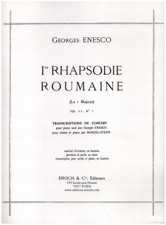 Rhapsodie Roumaine la majeur op.11,1 pour piano