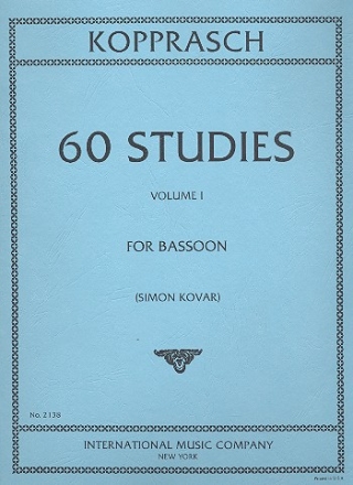 60 Studies vol.1 (nos.1-34) for bassoon