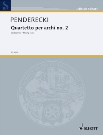 Quartetto per archi no. 2 fr Streichquartett Spielpartitur