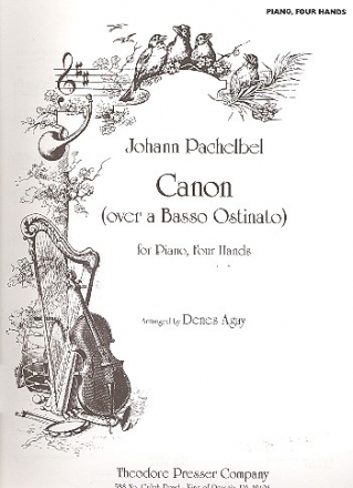 Canon over a basso ostinato for piano 4 hands