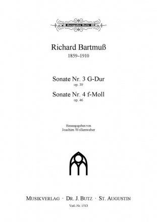 Sonaten G-Dur op.39,3 und f-Moll op.46,4 fr Orgel