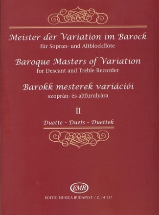Meister der Variation im Barock Band 2 fr 2 Blockflten (SA)