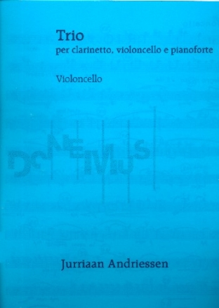 Trio (1965) for clarinet, violoncello and piano score and parts