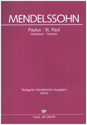 Paulus op.36 fr Soli, Chor und Orchester Klavierauszug (dt/en), mit Stichnoten