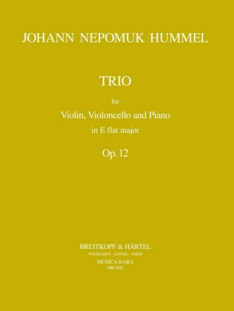Klaviertrio Es-Dur op.12 fr Violine, Violoncello und Klavier