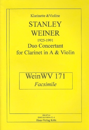 Duo concertant fr Klarinette in A und Violine Faksimile