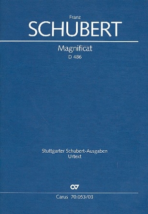 Magnificat C-Dur D486 fr Soli, gem Chor und Orchester Klavierauszug