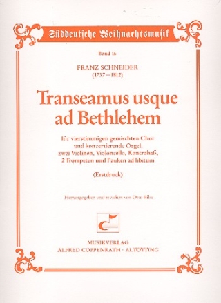 Transeamus usque ad Bethlehem fr gem Chor, konzertierende Orgel und Orchester Partitur