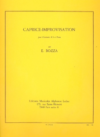 Caprice-improvisation pour clarinette et piano