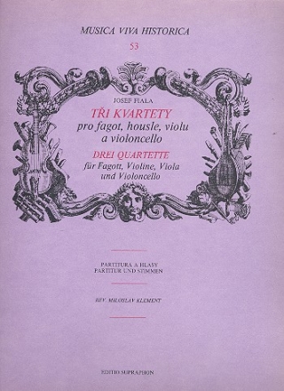 3 Quartette fr Fagott, Violine, Viola und Violoncello Partitur und Stimmen