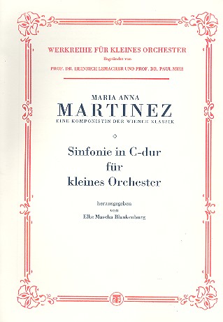 Sinfonie C-Dur fr Kammerorchester Partitur