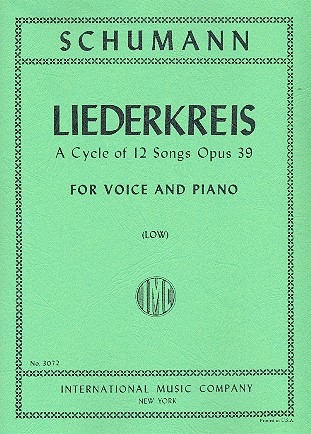 Liederkreis op.39 A cycle of 12 songs for low voice and piano (en/dt)