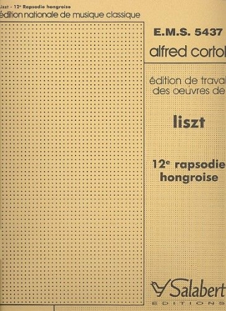 Rapsodie hongroise no.12 pour piano