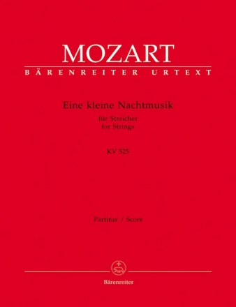 Eine kleine Nachtmusik KV525 für 2 Violinen, Viola, Violoncello und Kontrabaß,   Partitur