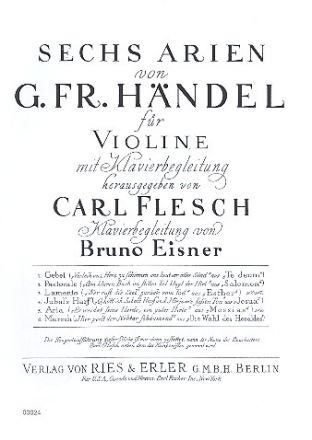 6 Arien Nr.5 (Er weidet seine Herde ein guter Hirte)   fr Violine und Klavier