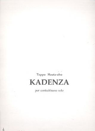 Kadenza - a fantasy for double bass solo