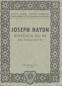 Sinfonie B-Dur Nr.68 Hob.I:68 fr Orchester Studienpartitur